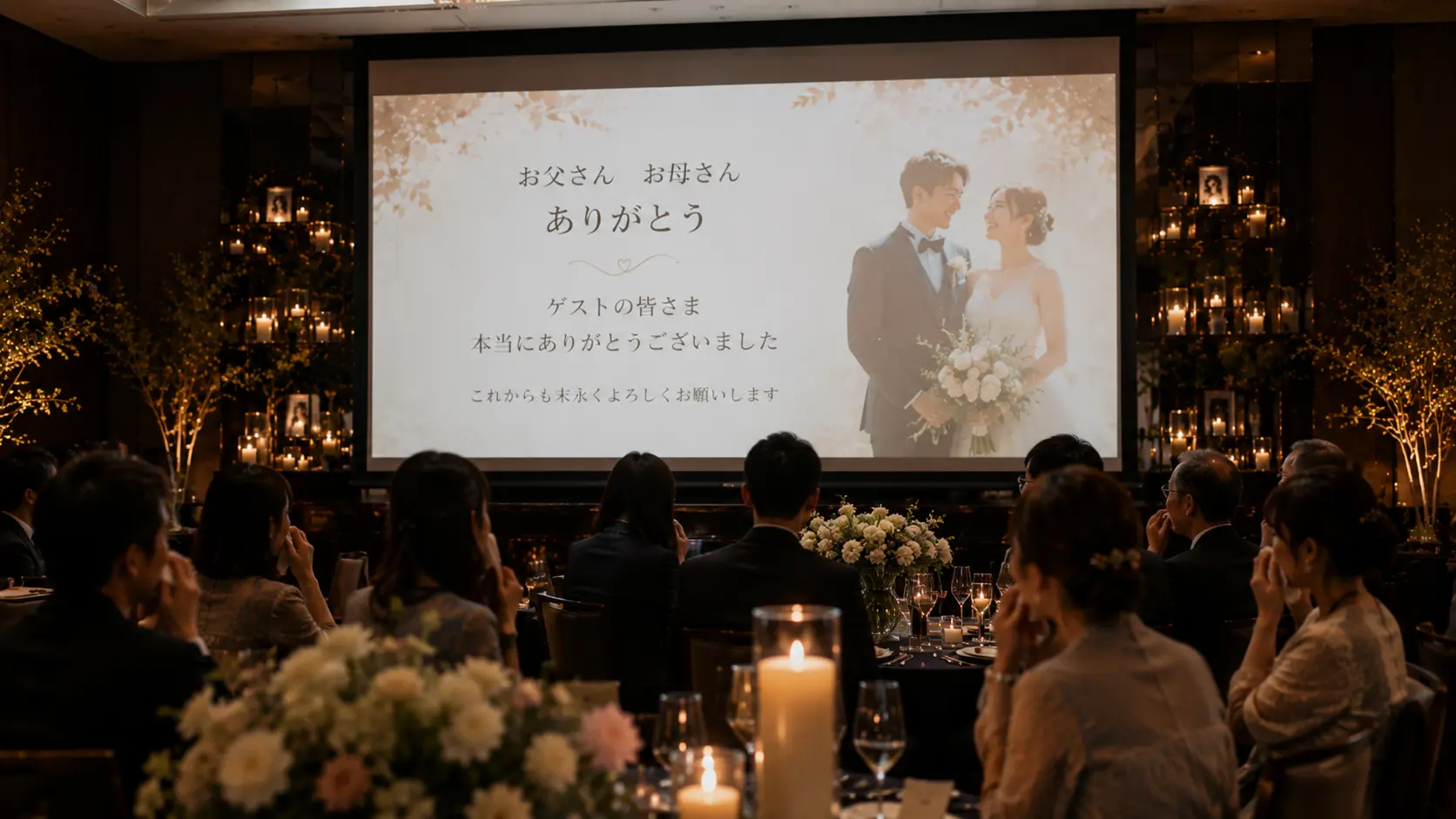 エンドロールは何分がベスト？ゲストが見やすい長さの目安に関連するエンドロールで感謝を伝えるイメージ