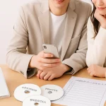 結婚式ムービーを1枚のDVDにまとめるか別々に分けるか確認する新郎新婦