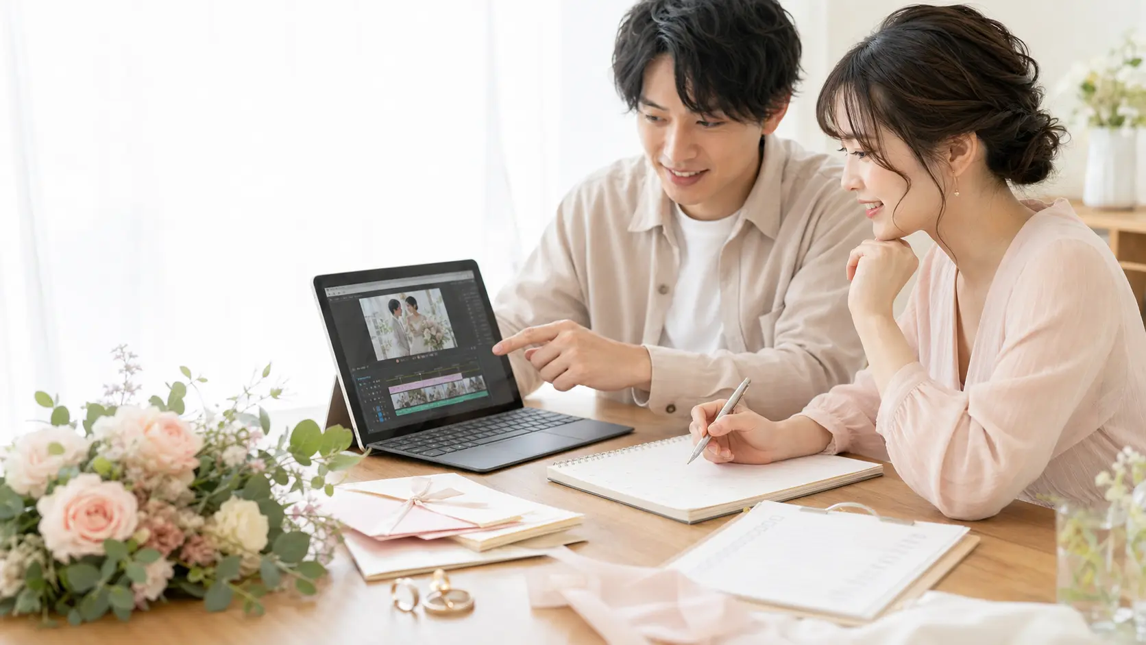結婚式ムービーの結婚式ムービーで著作権確認が必要になりやすいケースを確認する新郎新婦
